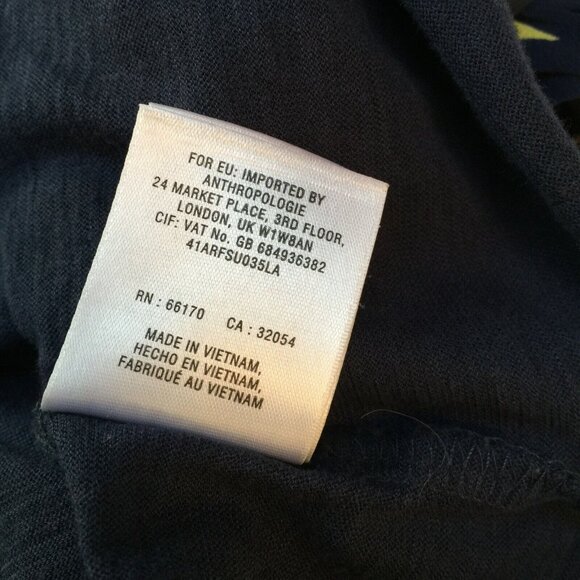 Meadow Rue Anthropologie Top Zane Layered Blouse Size Small Lined Navy Floral - Picture 5 of 7